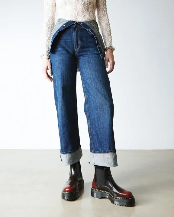 Dr. Martens Arcadia Leather Platform Chelsea Boots Cherry Red Arcadia - Mens Egirl Boots