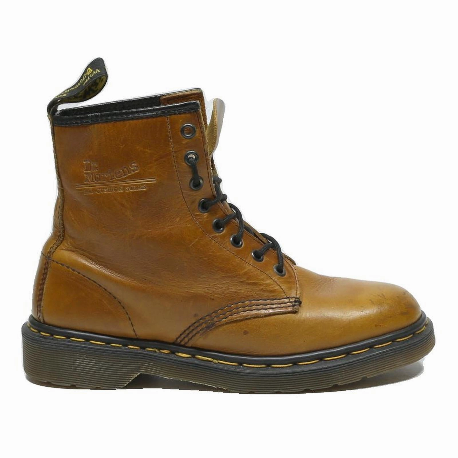 DR MARTENS 1460 Mens Lace-Up Boots Brown Leather UK 7.5 Classic Durable Knee High Boots Style