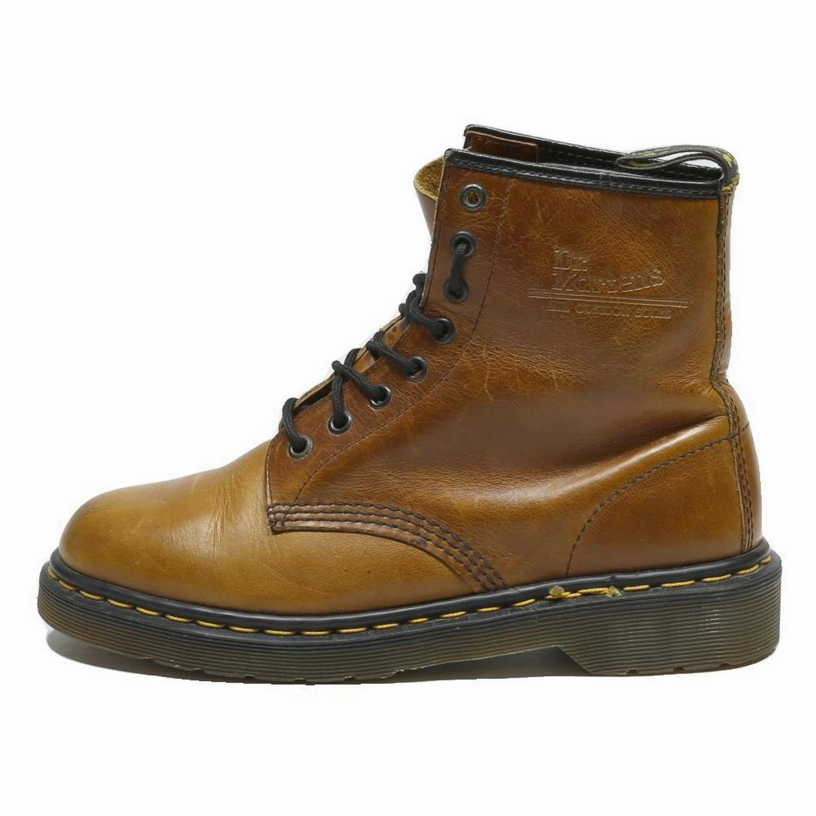 Platform Ankle Boots DR MARTENS 1460 Mens Lace-Up Boots Brown Leather UK 7.5 Classic Durable