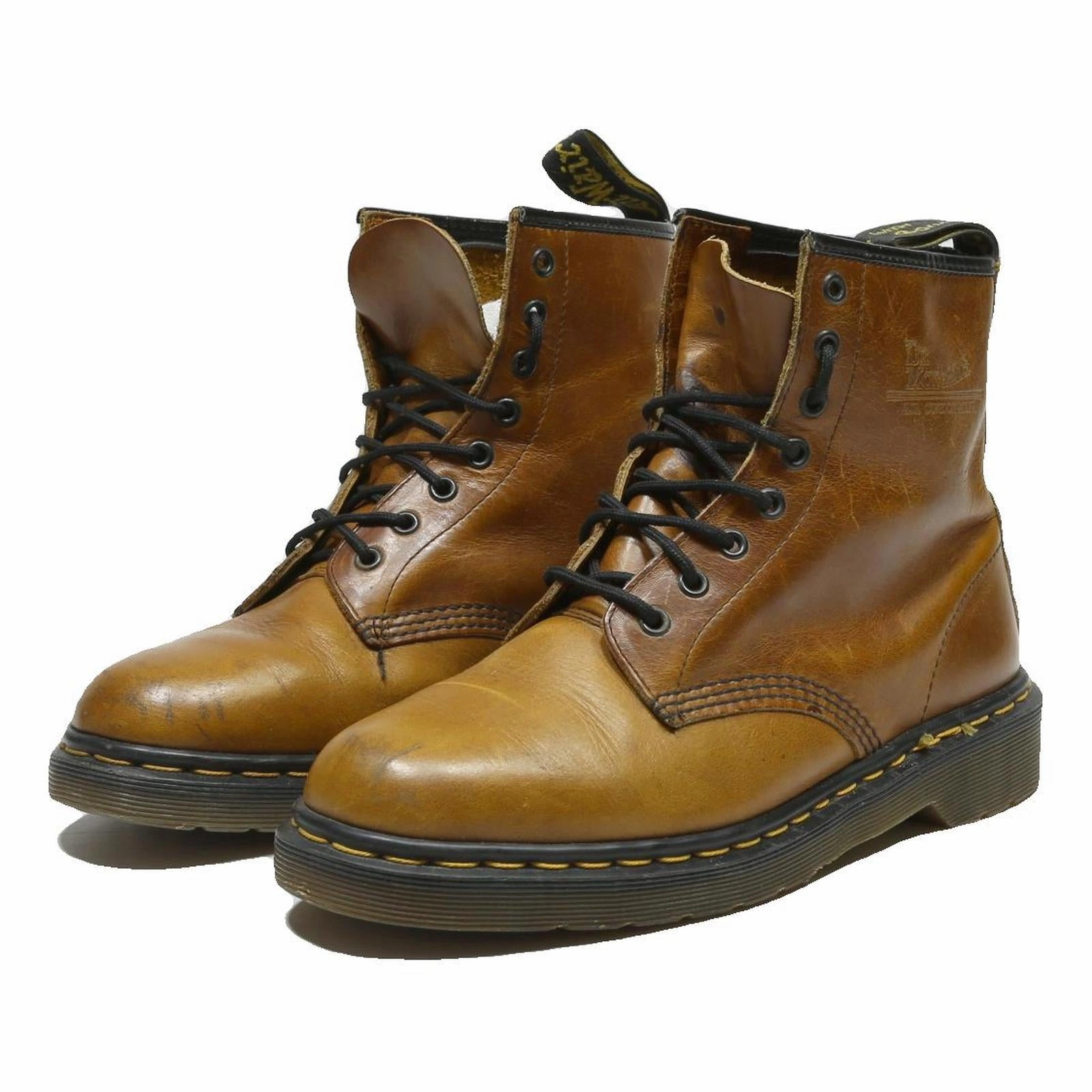 Not Rated Boots DR MARTENS 1460 Mens Lace-Up Boots Brown Leather UK 7.5 Classic Durable