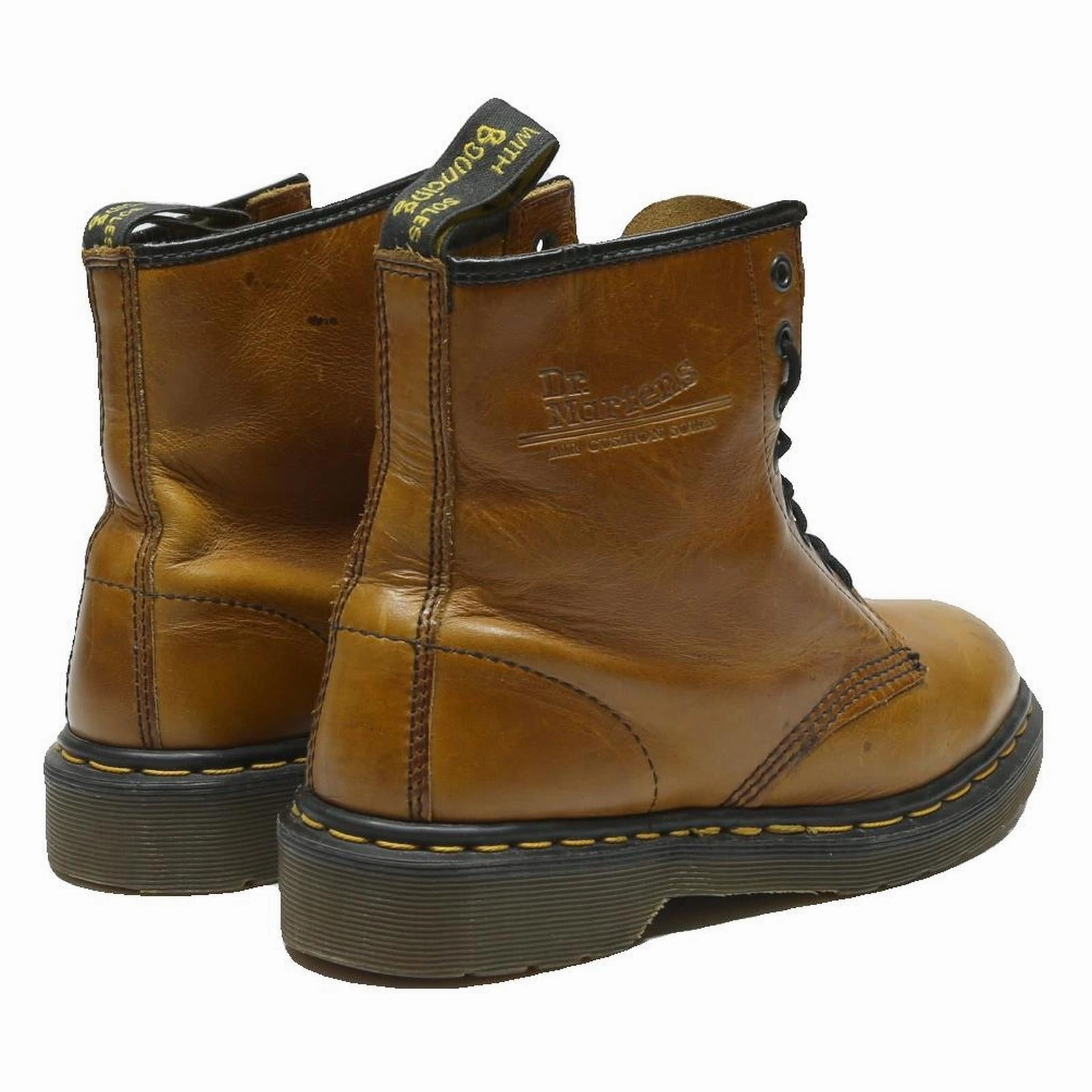 DR MARTENS 1460 Mens Lace-Up Boots Brown Leather UK 7.5 Classic Durable Brown Moon Boots