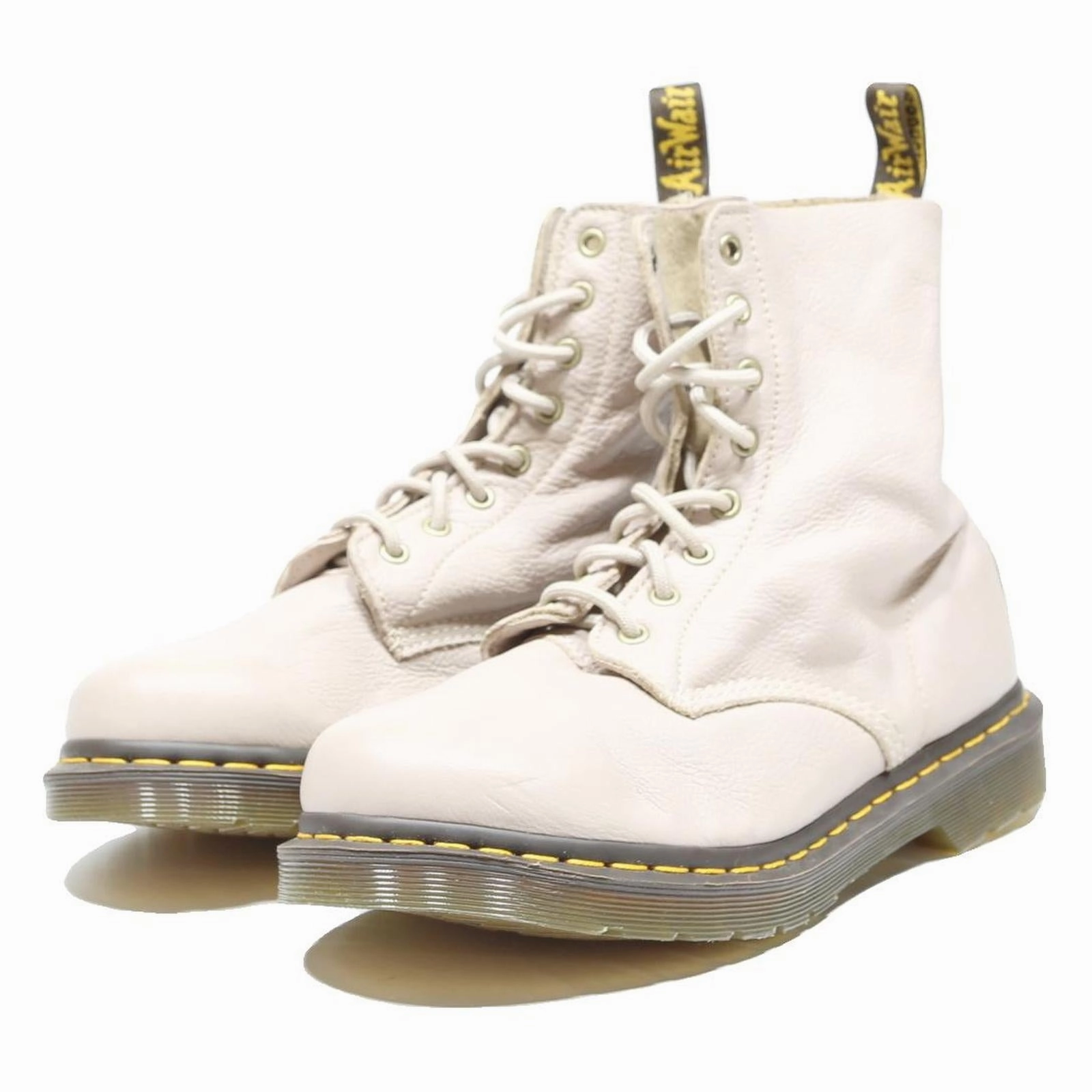 DR MARTENS 1460 Womens Lace-Up Boots White Leather UK 9 Durable Classic Style Amazon Chelsea Boots