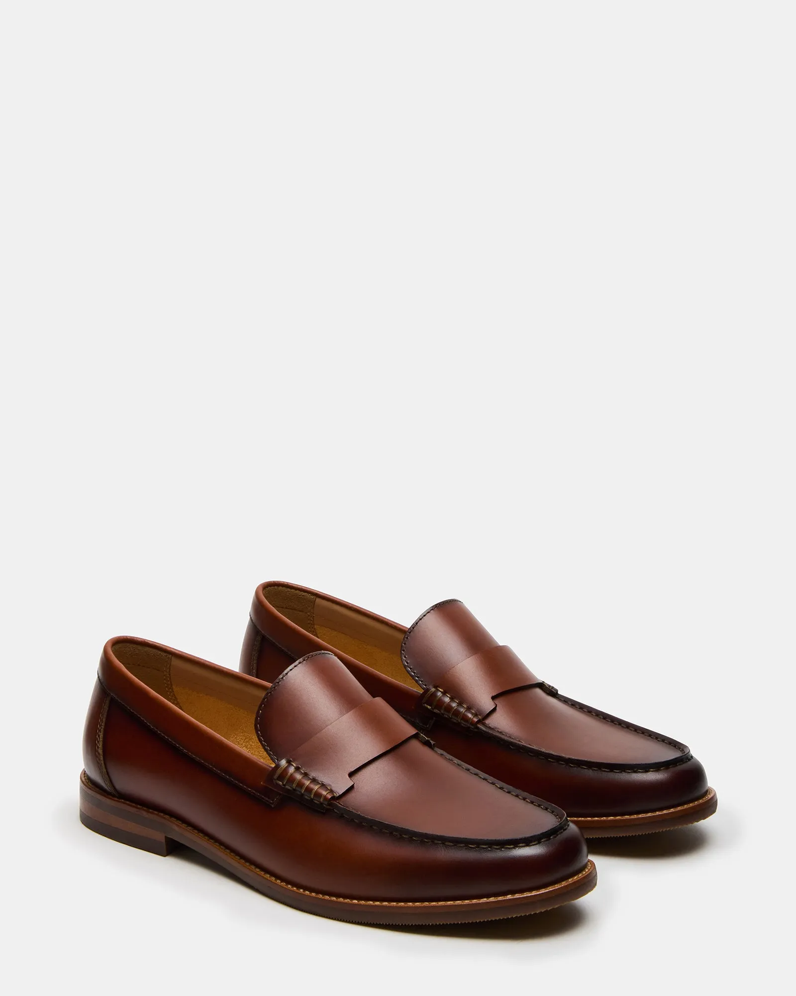 Suede Leather Loafers COLVER COGNAC LEATHER