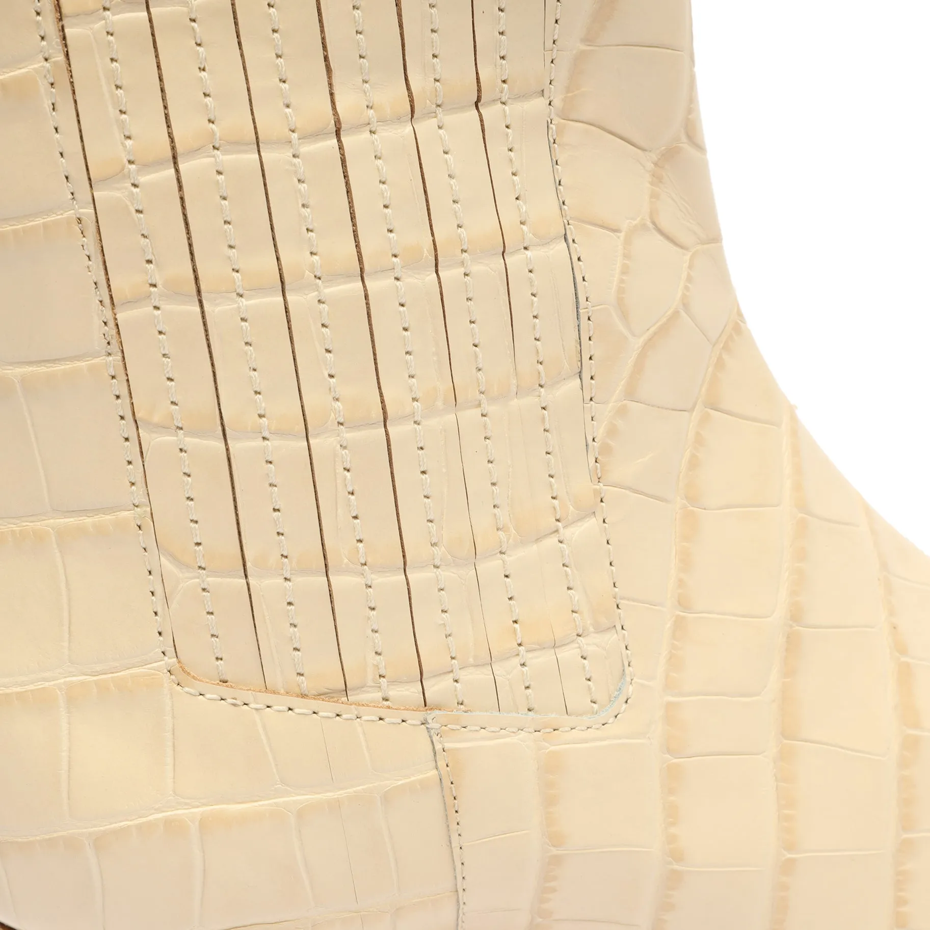 Briani Crocodile Embossed Leather Bootie Boots Size 13