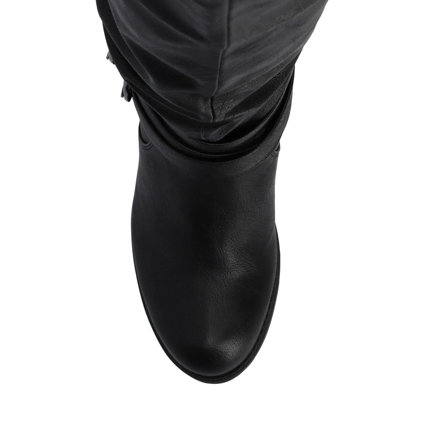 Wide Work Boots LATE KNEE-HIGH WESTERN BOOTS IN VEGAN LEATHER