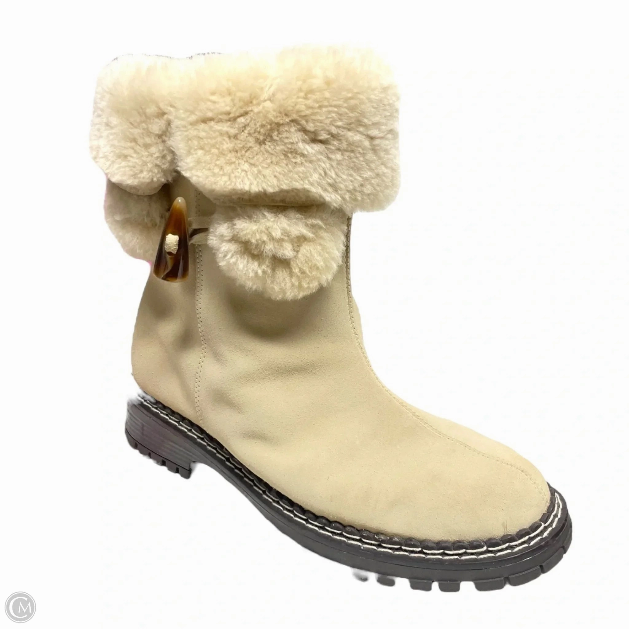 Boots Snow By Coldwater Creek In Cream, Size: 7 Boots For Short