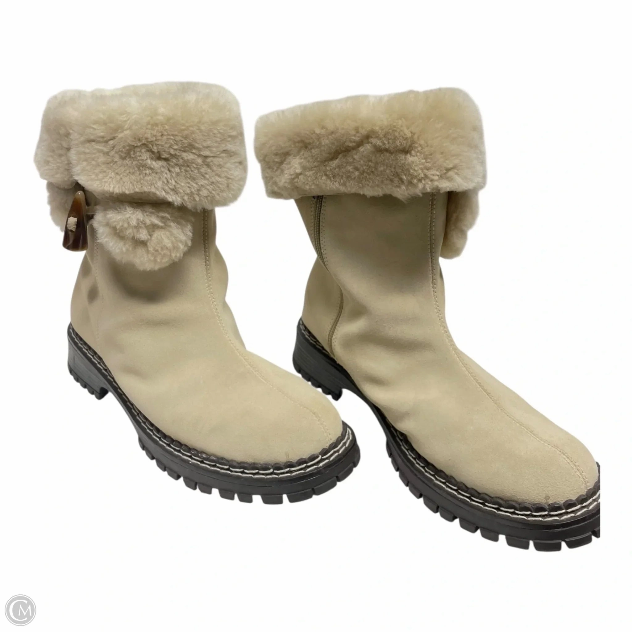 Georgia Logger Boots Boots Snow By Coldwater Creek In Cream, Size: 7