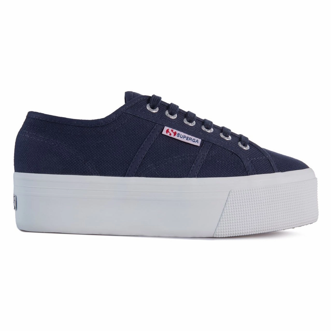 Superga scarpa sneakers da donna con zeppa 2790 Cotw Linea Up and Down S9111LW F43 blu Sneakers Alexander Wang