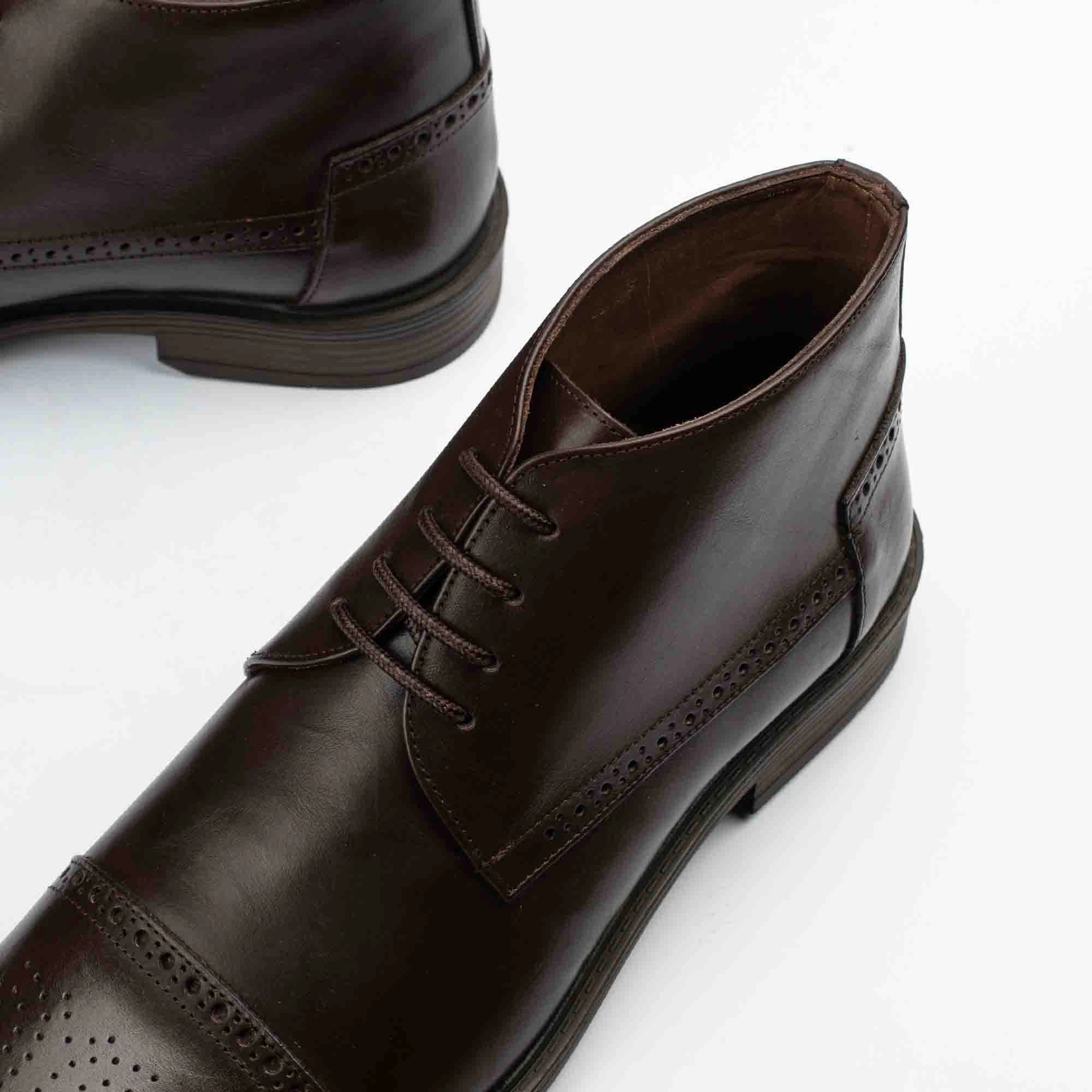 Essence BROWN Natural Leather Chelsea Boot Militar Boots