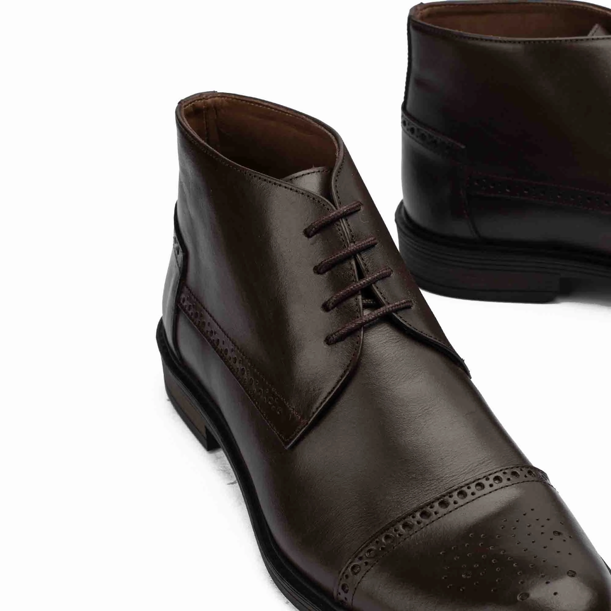 Essence BROWN Natural Leather Chelsea Boot Big Rig Boots