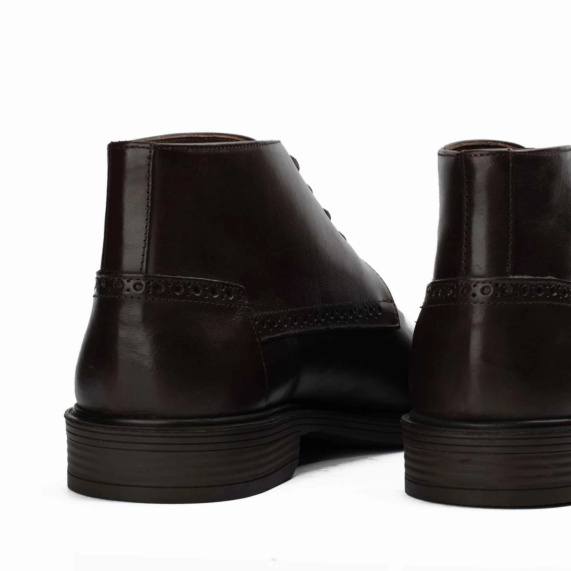 Designer Rain Boots Essence BROWN Natural Leather Chelsea Boot