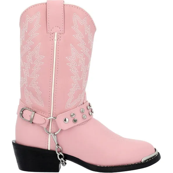 Durango Girl's  Round Toe Pink Pull On Western Boots BT568 Western Style Boots