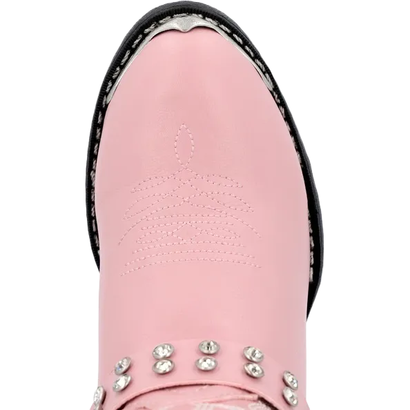 Equine Ice Boots Durango Girl's  Round Toe Pink Pull On Western Boots BT568