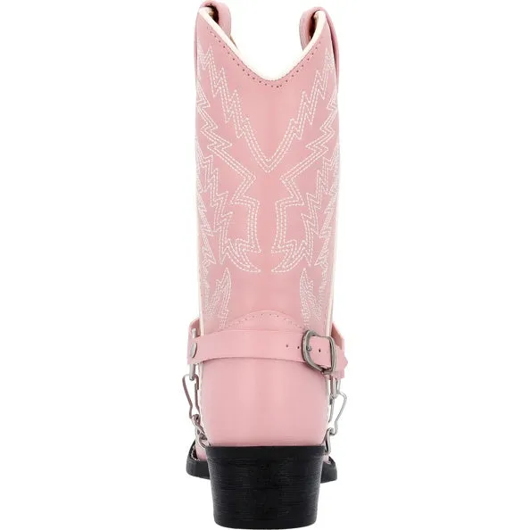 Western Boots Sale Durango Girl's  Round Toe Pink Pull On Western Boots BT568