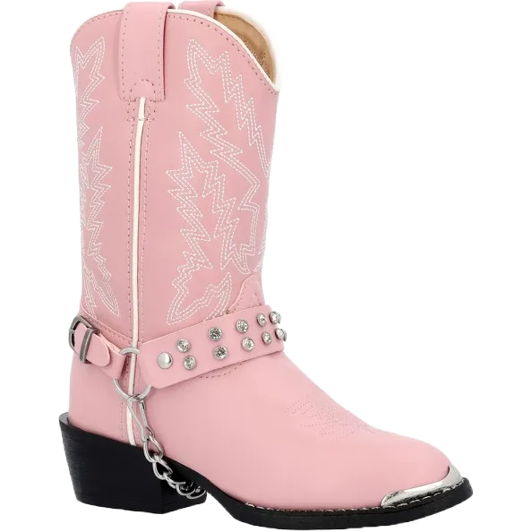 Durango Girl's  Round Toe Pink Pull On Western Boots BT568 George Boots