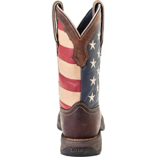 Cowboy Boots Western 7 Durango Ladies Rebel Patriotic Pull On Flag Boots RD4414