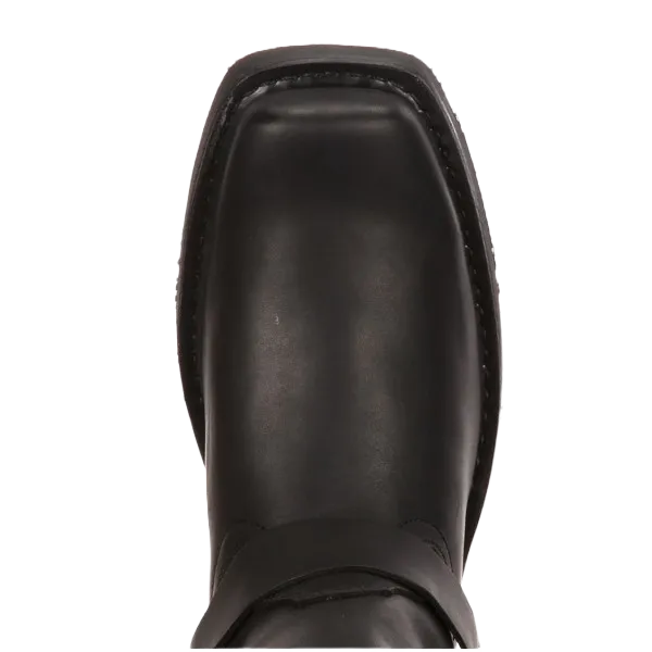 Durango Men's Harness Motorcycle Leather Black Pull On Boots DB510 Brogue Boots