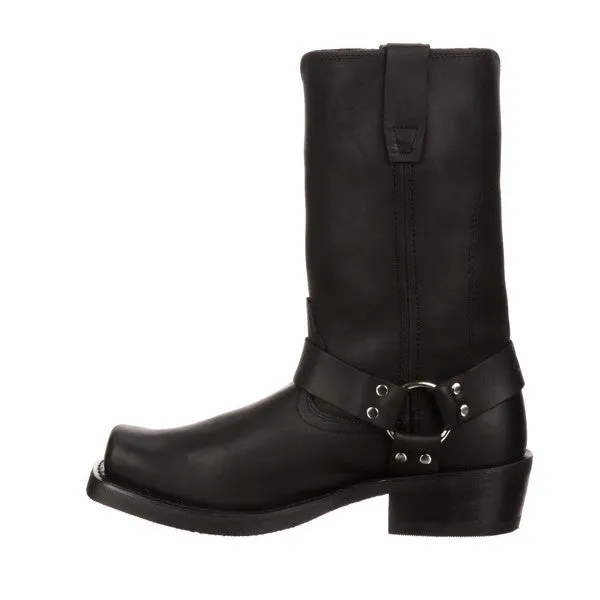 Durango Men's Harness Motorcycle Leather Black Pull On Boots DB510 Knee Western Boots