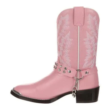Texas Senior Boots Durango Youth Girl's Pink  Pull On Western Boots BT668