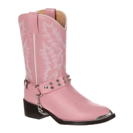 Durango Youth Girl's Pink  Pull On Western Boots BT668 Knee High Boots With Jeans