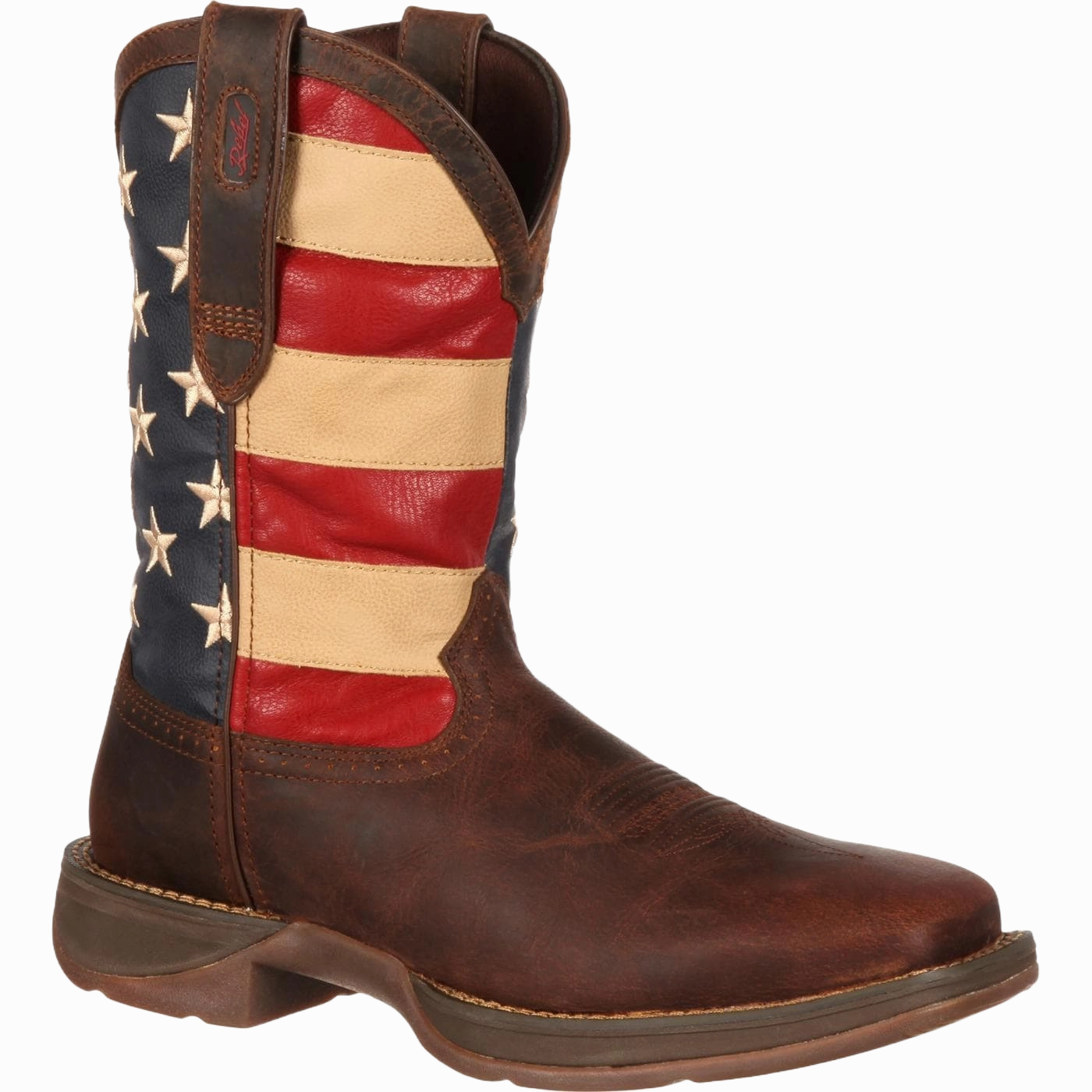 Brahma Steel Toed Boots Durango Mens Rebel Patriotic Pull-On Flag Boots DB5554