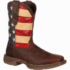 Soccer Speed Boots For Wide Feet Durango Mens Rebel Patriotic Pull-On Flag Boots DB5554