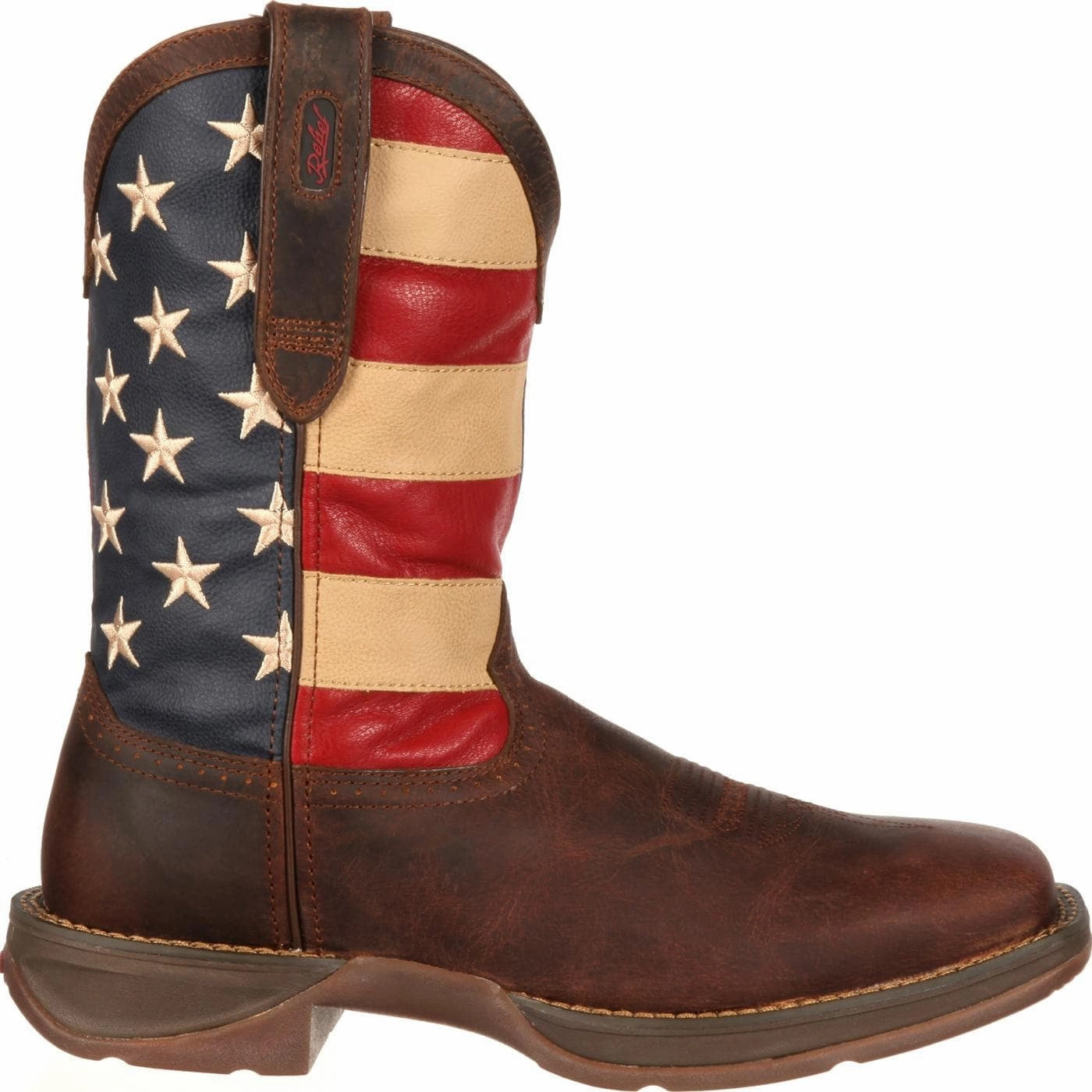 Durango Mens Rebel Patriotic Pull-On Flag Boots DB5554 Safety Toe Western Boots