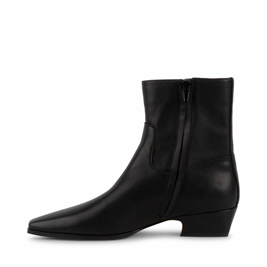 Charles Keith Boots Dusty Bootie BLACK LEATHER