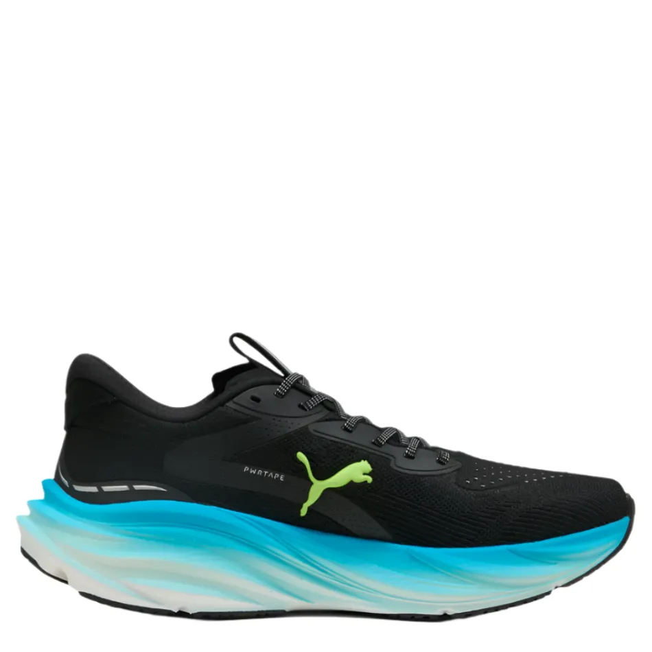 Hoka Weight Training Shoes PUMA Men's Magnify NITRO 3 Running Shoes in PUMA Black/Speed Blue AW25