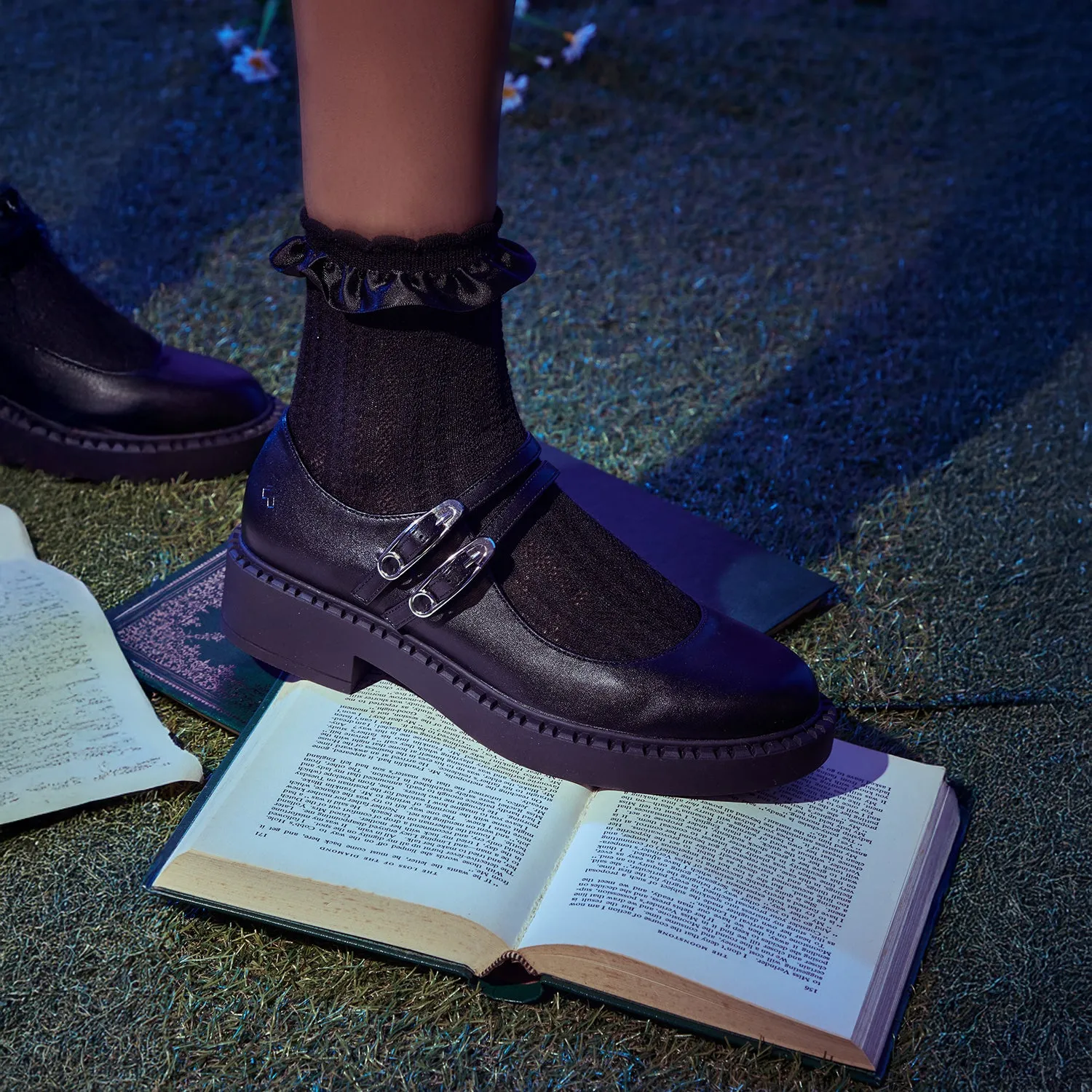 Flat Shoes Dressy Vagar Safety Pin Tale Mary Janes