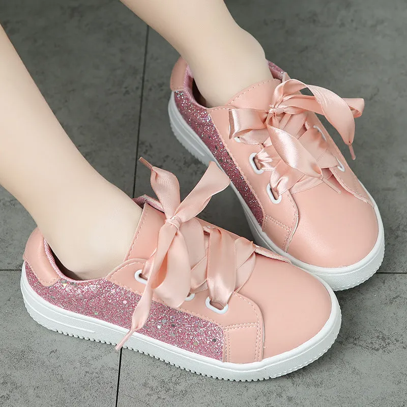Girls Sequined Flat Soft Princess Shoes Wen Flat Shoes