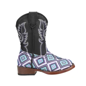 Tech 7 Boots Glitter Diamonds Geometric Square Toe Boots (Toddler)