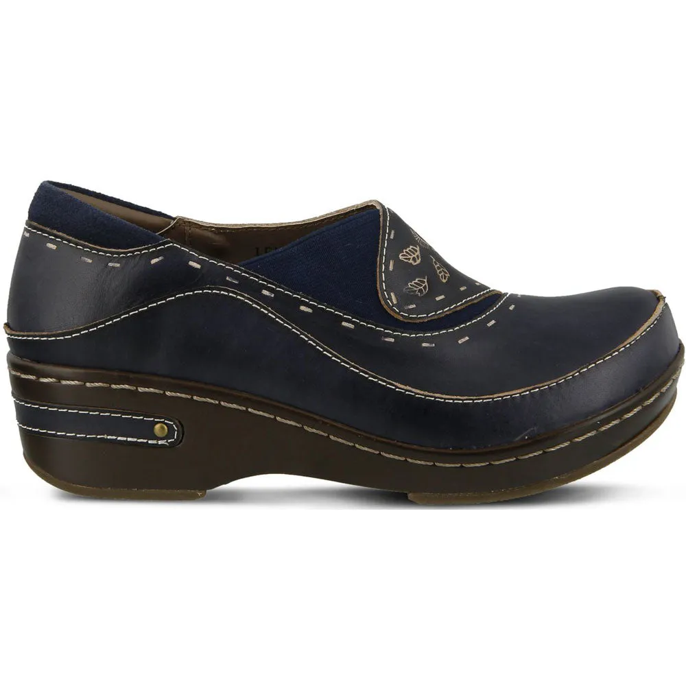 Spring Step Burbank Navy Leather (Women's) Softride Harli Slip On