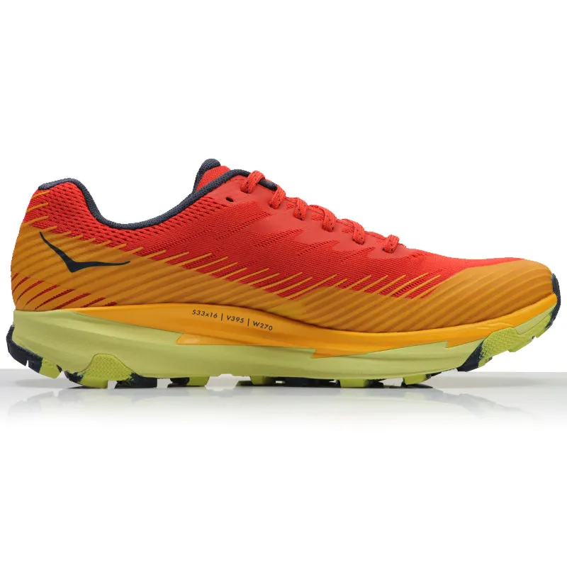 Discount Trail Running Shoes Hoka One One Torrent 2 Men's Trail Shoe - Fiesta/Saffron