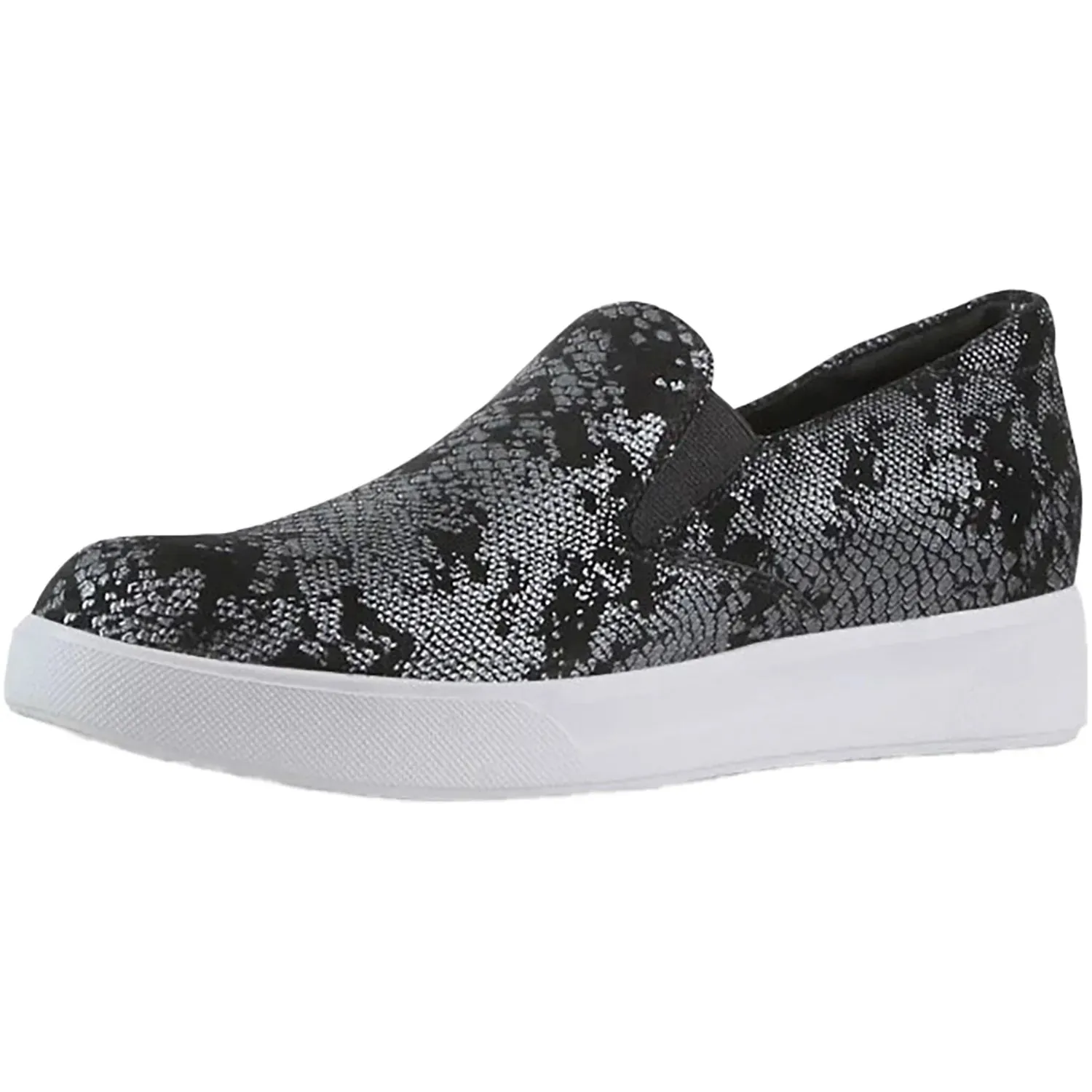Socks For Slip On Shoes Munro Women's Lennox Slip-On Sneaker - Black Snake Print Suede