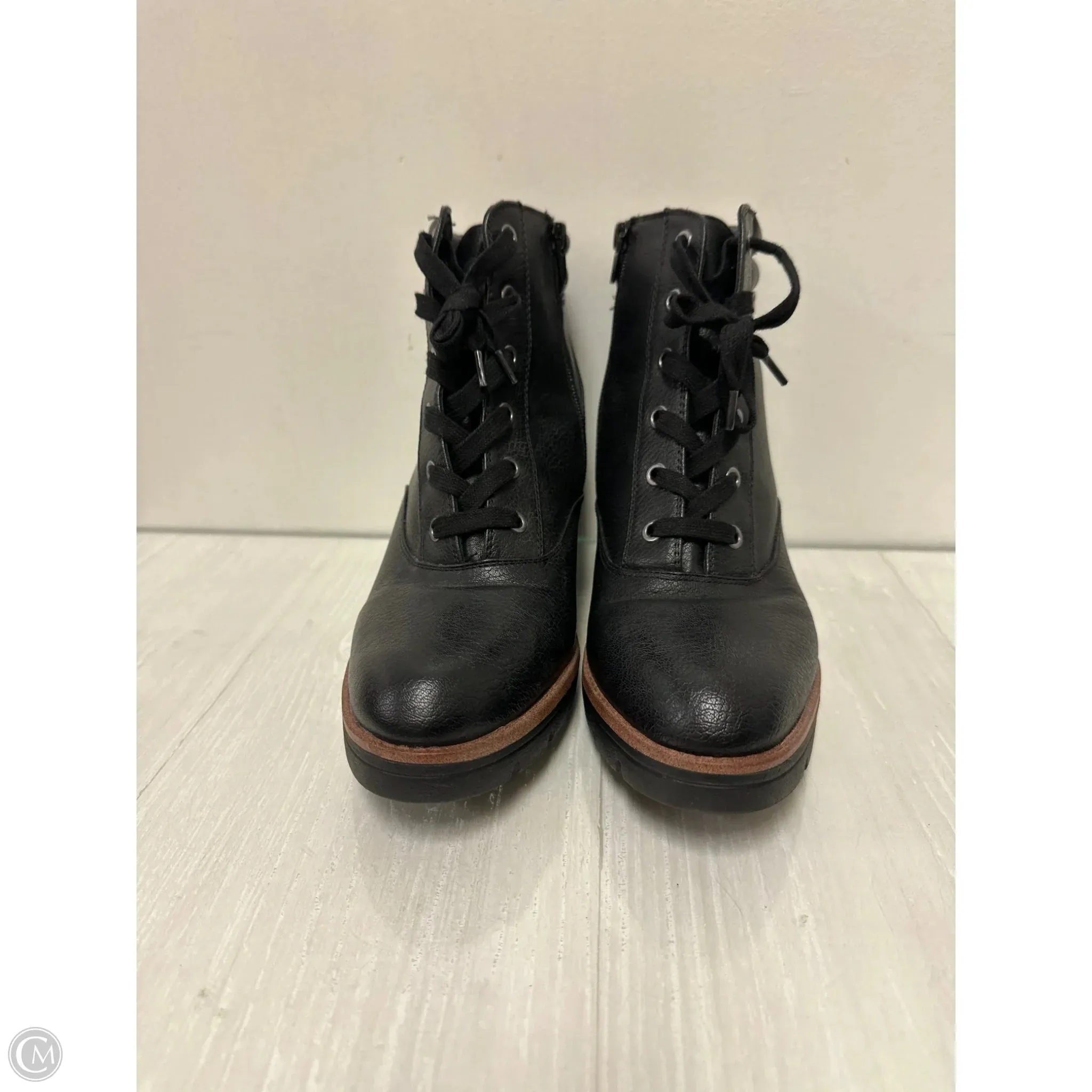 Boots Ankle Heels By Naturalizer In Black, Size: 11 Heeled Buckle Ankle Boots