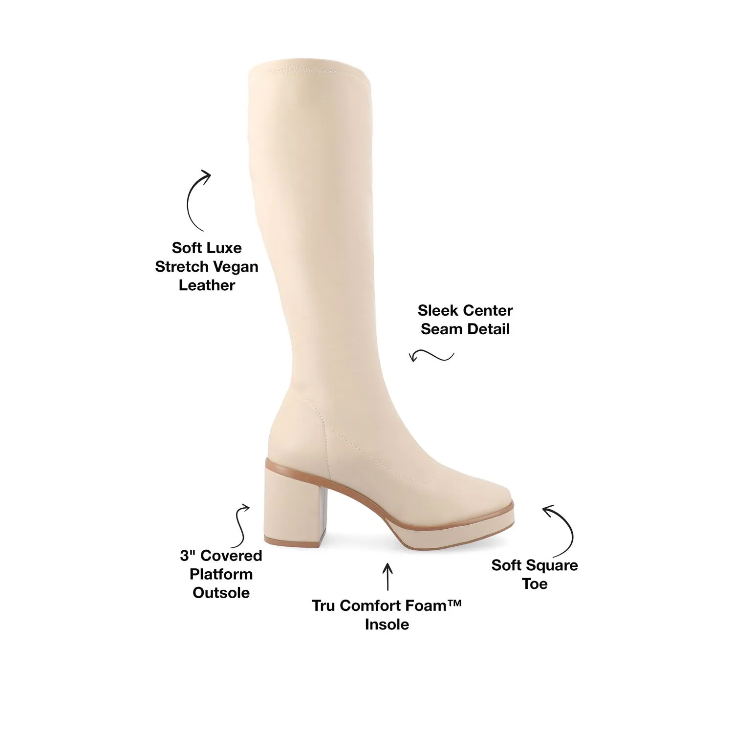 ALONDRA KNEE HIGH BOOTS IN WIDE CALF Italian Hiking Boots
