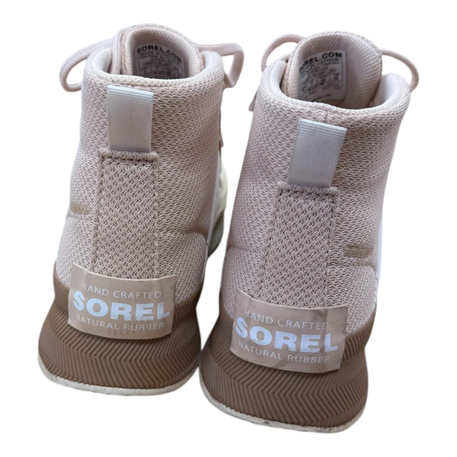 Soft Leather Cowboy Ankle Boots Boots Ankle Flats By Sorel In Peach, Size:9