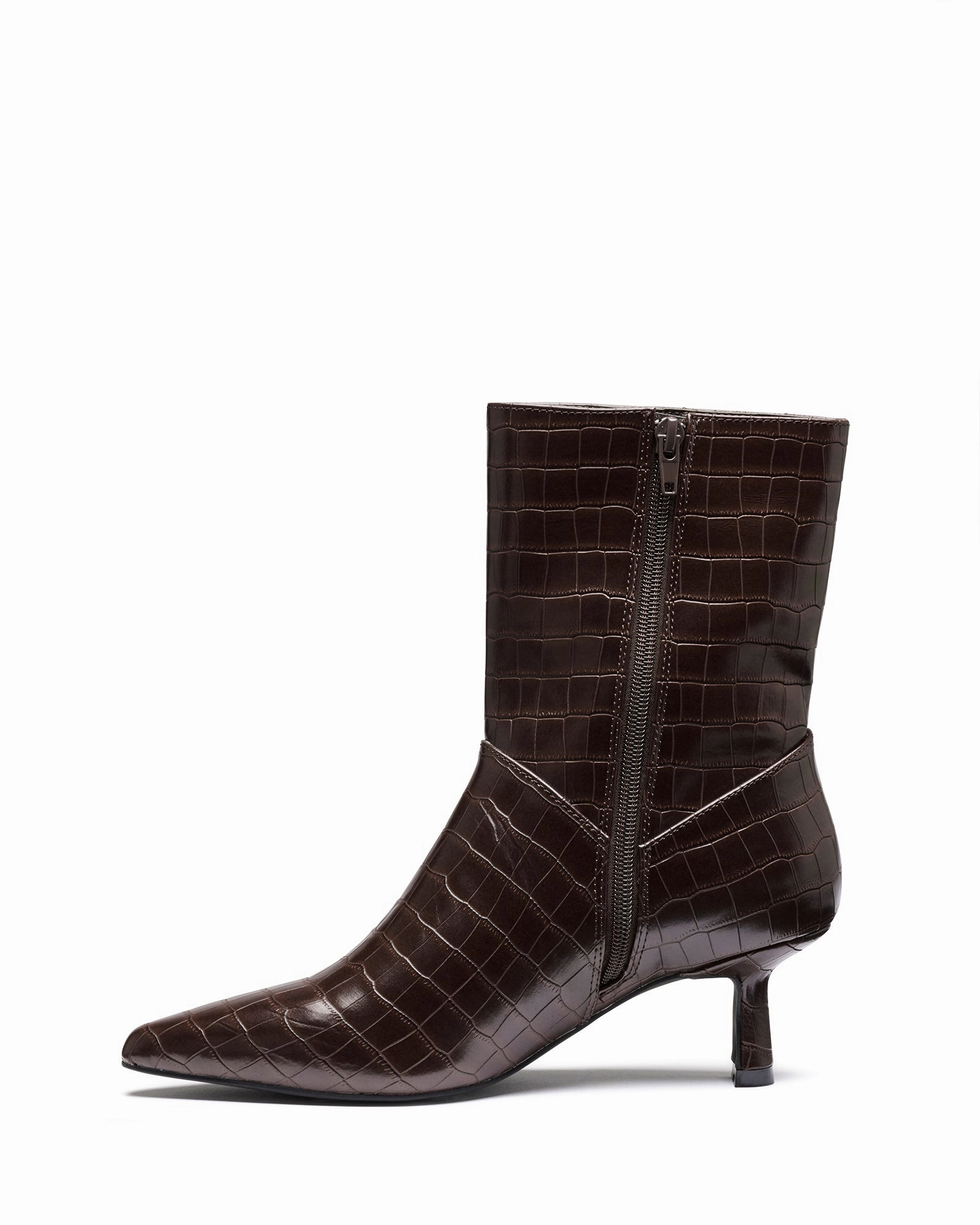 Kacee Ankle Boot Chocolate Croc Pikolinos Leather Ankle Boots - San Sebastia