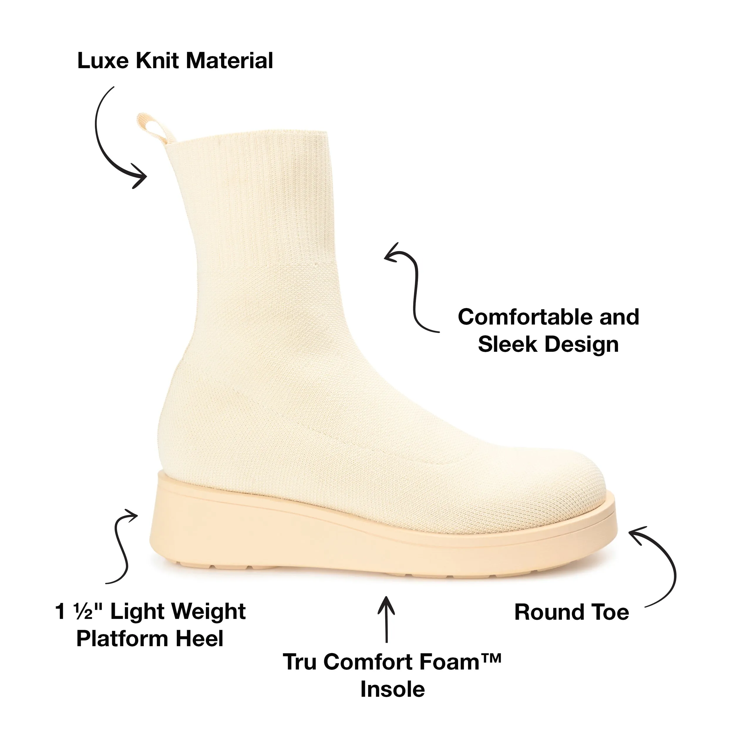 Sand In My Boots Lyrics EBBY PLATFORM SOCK BOOT IN KNIT FABRIC