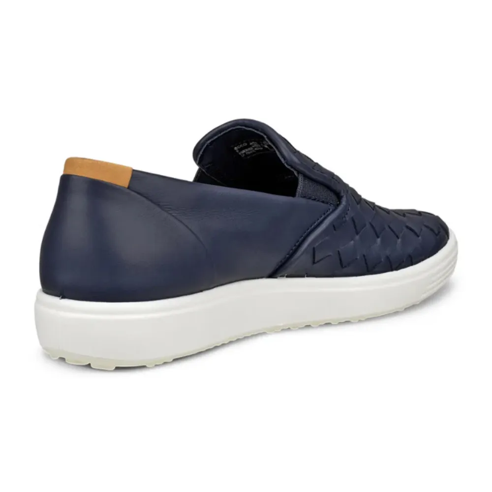 Slip On Snow Shoes Ecco Soft 7 Woven Marine Leather Slip-On (Women's)
