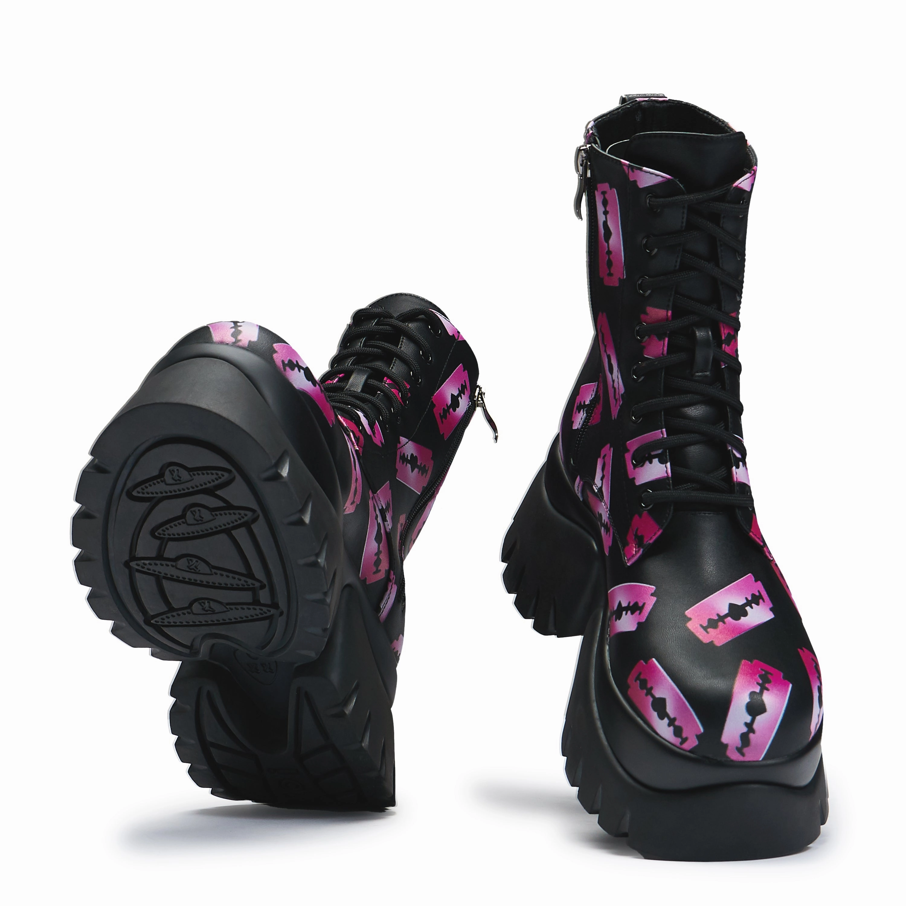 Vintage Low Heel Ankle Boots Edge of Utopia Monster Platform Boots