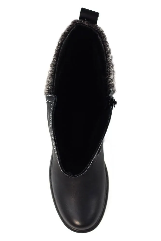 Lunar Vanna Black Waterproof Long Boot GLB144 Best Winter Walking Boots