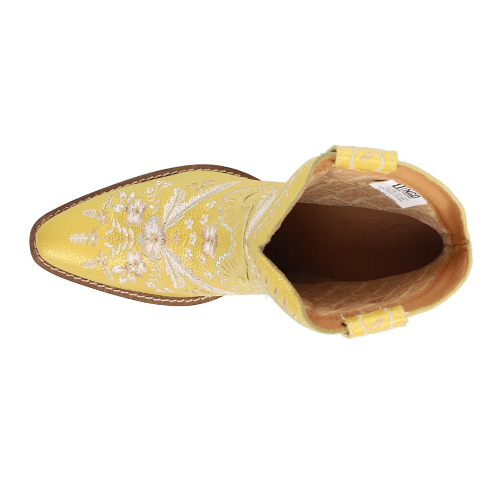 Shop Work Boots Near Me Primrose Floral Embroidered Metallic Snip Toe Cowboy Booties