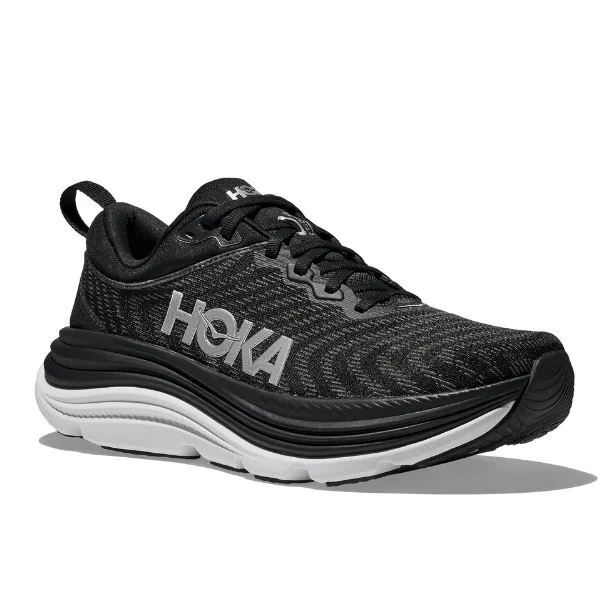 HOKA Women's Gaviota 5 Wide Black/White Comfortable Shoes