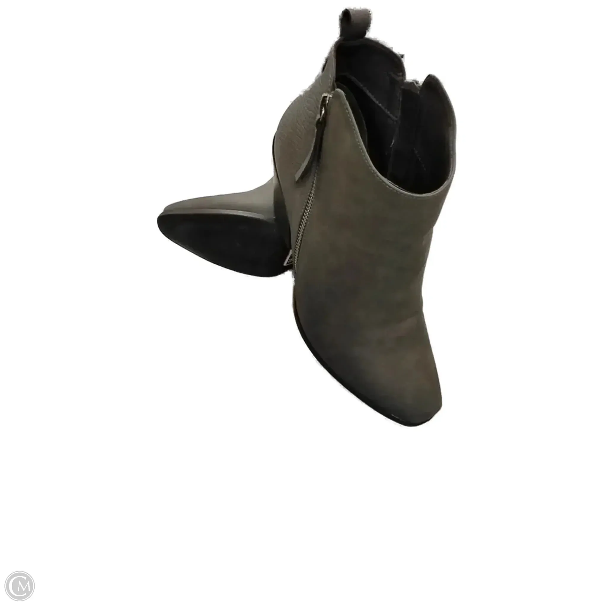 Boots Ankle Heels By Justfab In Grey, Size: 8 So Hackberry Ankle Boots