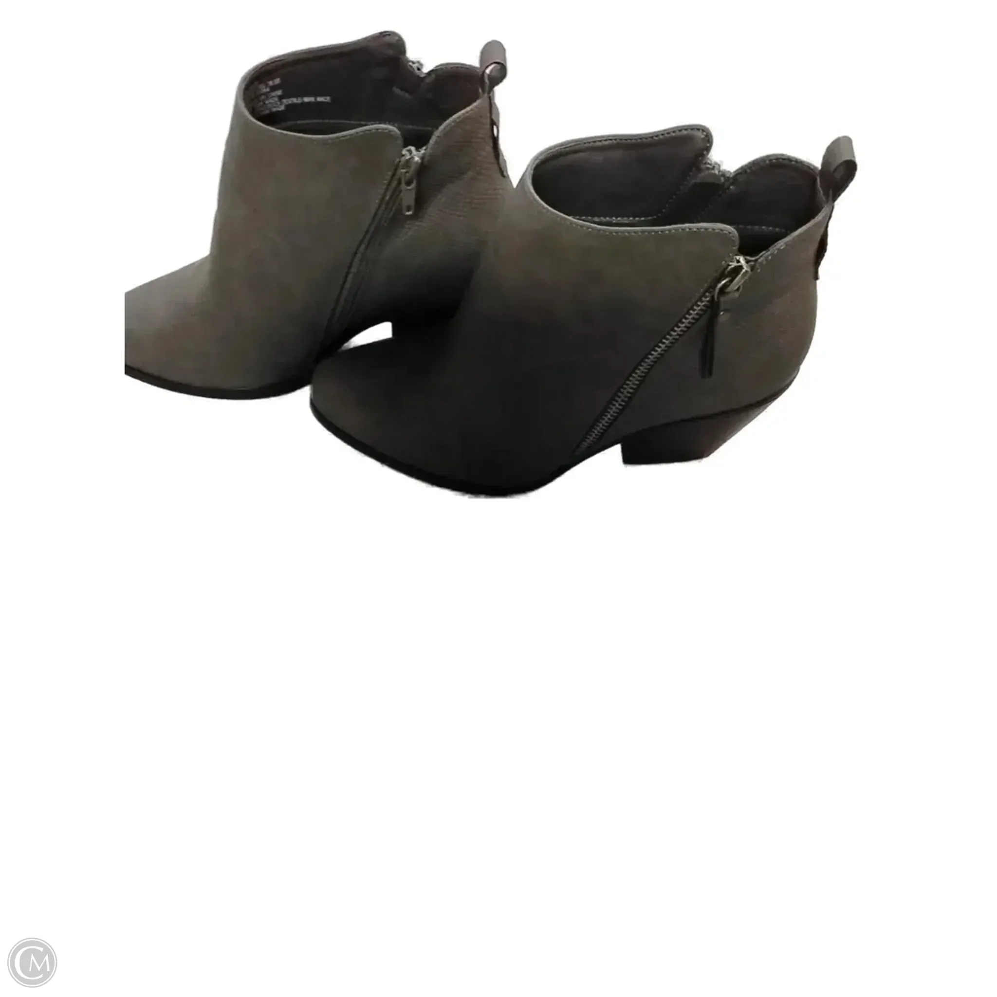 Boots Ankle Heels By Justfab In Grey, Size: 8 Stetson Ankle Boots