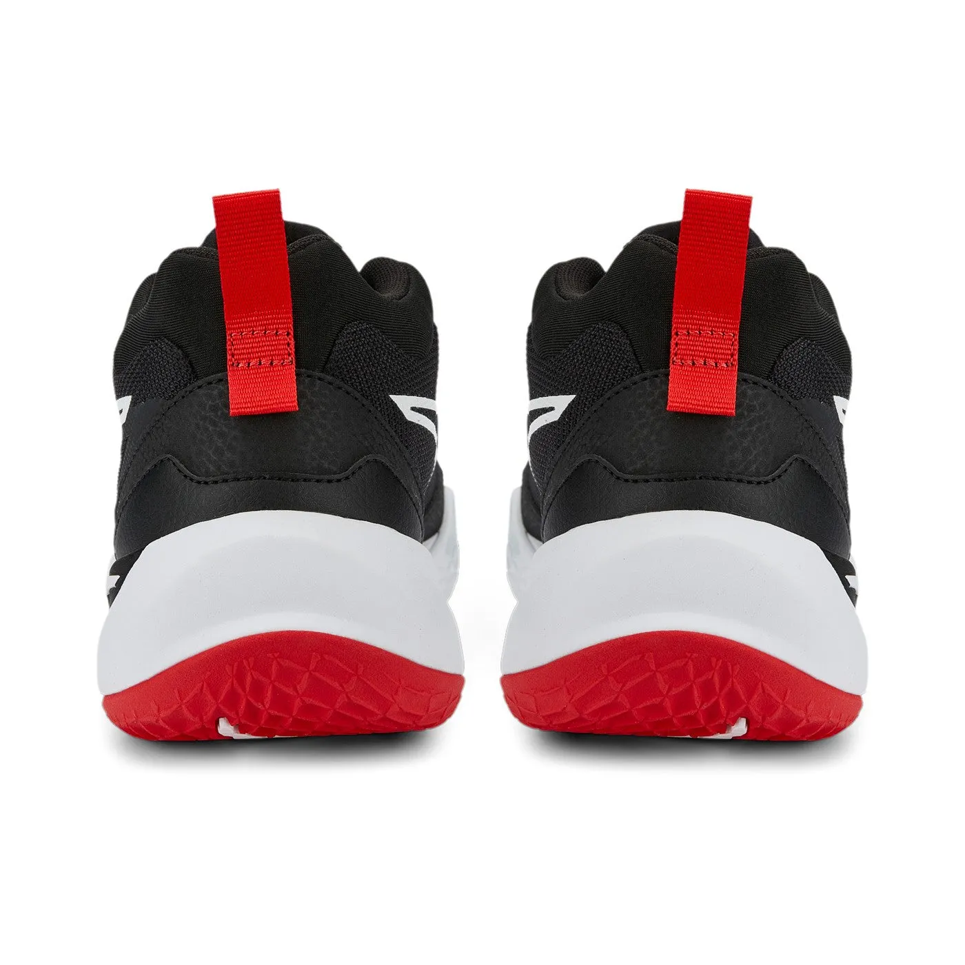 Converse Sneakers History Puma Scarpa da pallacanestro da ragazzo Playmaker 387353 01 nero-bianco-rosso