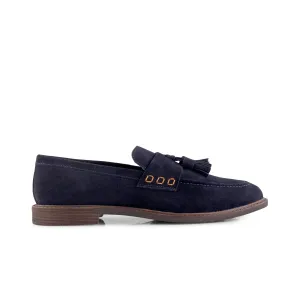 Charleston Suede Leather Tassel Loafers - Navy Ecco Loafers