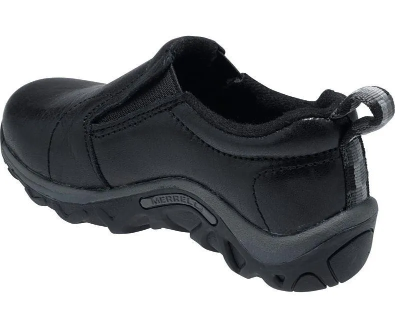 Merrell Boy's Jungle Moc Black Leather Outdoor Slip-on